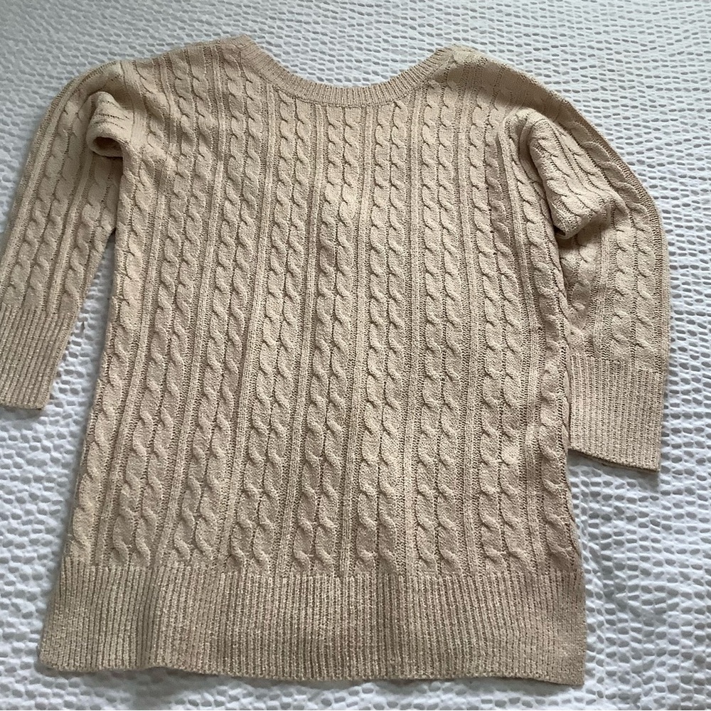 Cable Knit Cream Sweater NWOT